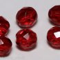Vintage Glass Red Faceted Round Bead Findings 6