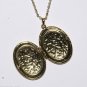 Vintage Gold Metal Decorative Locket Chain Necklace