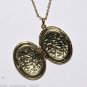 Vintage Gold Metal Decorative Locket Chain Necklace