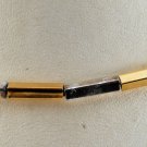 Vintage Metal Beaded 18 KT Plated Made in Hong Kong Necklace 15"