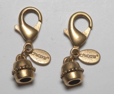 Vintage Gold Plated Chico's Lobster Claw Clasps Pair