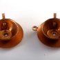 Vintage Set of 4 Tea Cup Saucer Copper STamping Pendant Jewelry Making