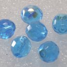 Vintage Blue Glass Faceted Heliotrope Bead Finding 6