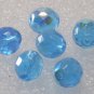 Vintage Blue Glass Faceted Heliotrope Bead Finding 6