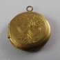 Vintage Brass Etched Heart Front Round Locket Pendant Jewelry Making 20mm