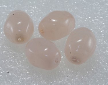 Vintage Pale Pink Glass Dimpled Bead Findings 4