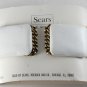 Vintage Sears SHoe Accent Shoe Clips Gold Ridged Chain Link White Pair  NOC