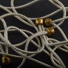 Vintage Elastic No Pull Lot of 12 Brass Ball End White Gold Band Hair Accessory