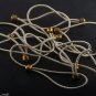 Vintage Elastic No Pull Lot of 12 Brass Ball End White Gold Band Hair Accessory