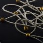 Vintage Elastic No Pull Lot of 12 Brass Ball End White Gold Band Hair Accessory