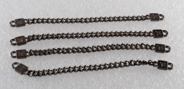 Gunmetal Chain Connector Collar Sew On Jewelry Making Accessorie Set of 4