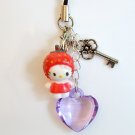 Hello Kitty Phone MP3 Charm - Red Strawberry