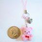 Pink Teddy Bear Cell Phone MP3 Charm