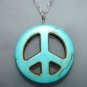 Turquoise Peace Sterling Silver Necklace