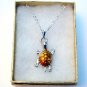 Enameled Turtle Pendant Necklace