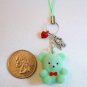 Light Green Teddy Bear Cell Phone MP3 Charm