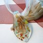 Light Silver Lampwork Glass Pendant Necklace