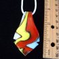 Art Lampwork Glass Pendant Necklace