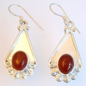 Sterling Silver Carnelian Earrings
