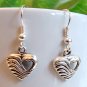 Silver Tone Heart in Heart Earrings
