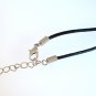 Moss Agate Silver Pendant on Leather Cord