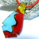 Art Lampwork Glass Pendant Necklace