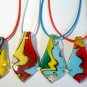 Art Lampwork Glass Pendant Necklace