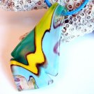Art Lampwork Glass Pendant Necklace