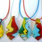 Art Lampwork Glass Pendant Necklace