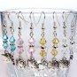 Silver Tone HELLO KITTY with Swarovski Crystal Earrings - Pink