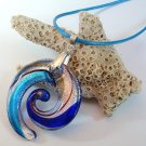Vortex Lampwork Glass Pendant Necklace #1