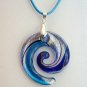 Vortex Lampwork Glass Pendant Necklace #1