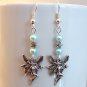 Handmade Silver Tone Fairy Angel with Pearls Earrings
