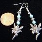 Handmade Silver Tone Fairy Angel with Pearls Earrings