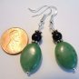 Handmade Green Aventurine & Black Onyx Sterling Earring