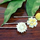 Flower of Sun Bobby Pins Hair Pins Trio Handmade
