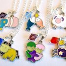 Handmade Zodiac Astrological Sign Enamel Charm Crystal Necklace -Choose Sign