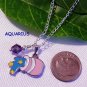 Handmade Zodiac Astrological Sign Enamel Charm Crystal Necklace -Choose Sign