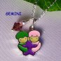 Handmade Zodiac Astrological Sign Enamel Charm Crystal Necklace -Choose Sign