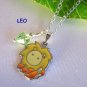 Handmade Zodiac Astrological Sign Enamel Charm Crystal Necklace -Choose Sign