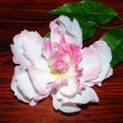 Handmade Large Pink Peony Flower Hair Clip 4"