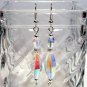 Handmade Glass Beads Earrings - Choose Gold Amber or Silver Crystal AB