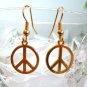 1/2" Peace Sign Earrings - Gold or Silver