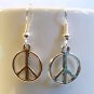 1/2" Peace Sign Earrings - Gold or Silver