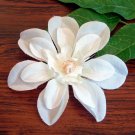 Handmade Large White Flower Hair Clip 4"