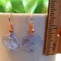 Orange Blue or Green Handmade Acrylic Leaf Earrings