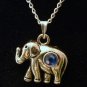 Elephant with Rhinestone Pendant Necklace Handmade