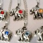 Elephant with Rhinestone Pendant Necklace Handmade