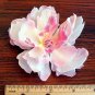Handmade Large Pink Peony Flower Hair Clip 4"