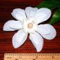 Handmade Large White Flower Hair Clip 4"